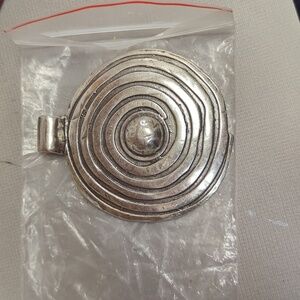New large metal medallion charm for hand crafted artisan jewelry makers.